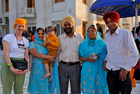 Family outside the Sikh temple