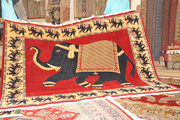 Traditional carpet making in Jaipur