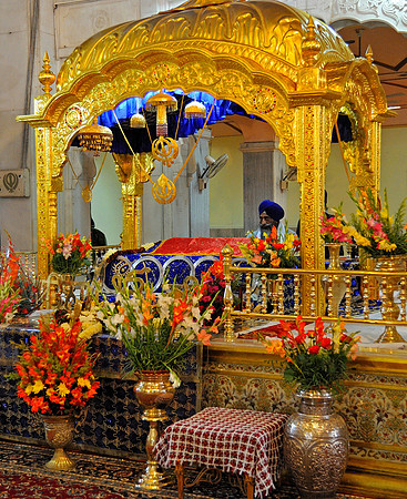 Inside the Sikh temple