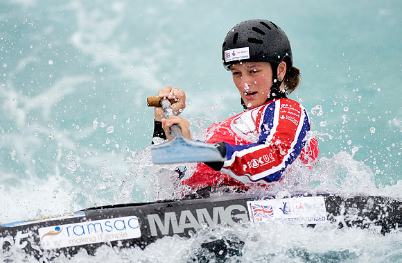 Mallory Franklin at the Canoe Slalom Word Cup