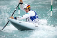 Ciders Tasiadis in the spray Canoe Slalom,