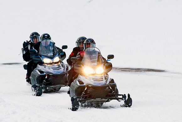 Two skidoos