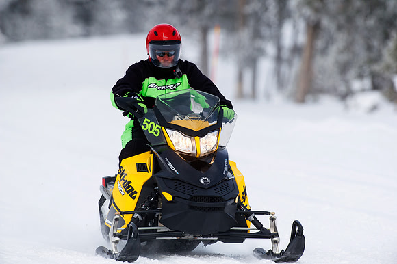 Skidoo and rider