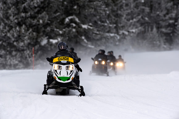 Skidoo and riders