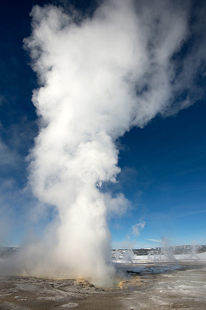 Steaming geyser