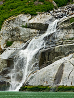 Waterfall spilling into  Endecott Arm