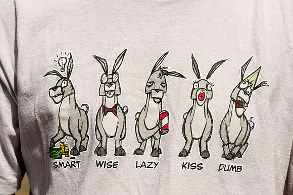 The chef's T shirt on MV Discovery