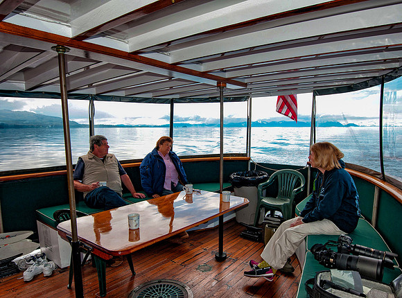 Aft deck of  MV Discovery