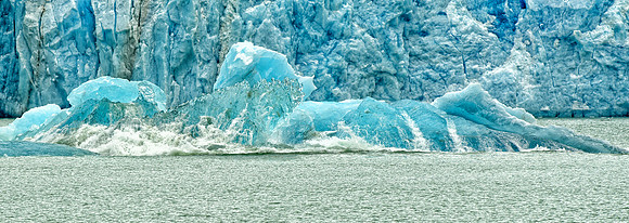 Rolling ice after calving at the Dawes Glacier