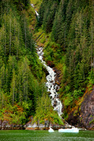 Waterfall spilling into  Endecott Arm
