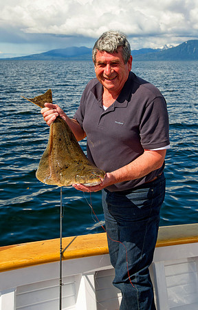 Ron and his fresh caught halibut