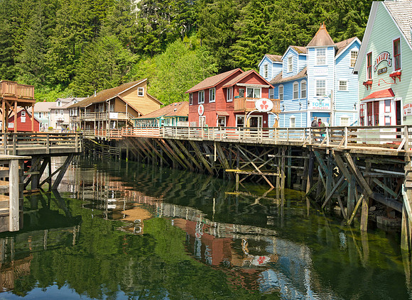 Creek Street looking over Ketchikan Creek,