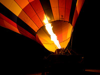 Hot air ballon being inflated