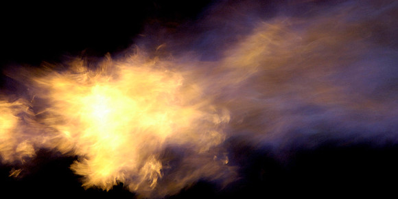 Flame inside balloon