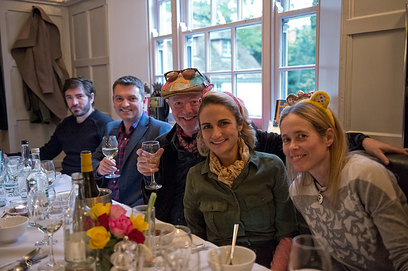Chris Evans and guests at The Mulberry Inn, Chiddingfold,