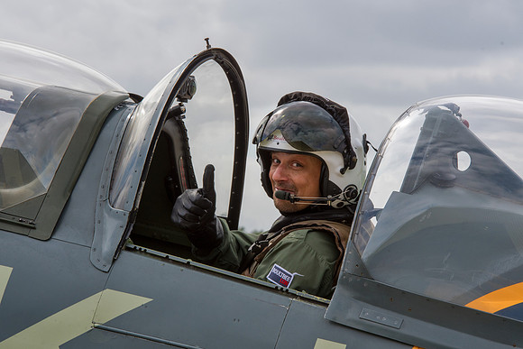 Paul's in the Spitfire ready to go