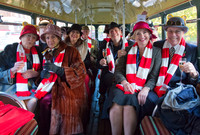 Guests on the BBC Children in Need bus