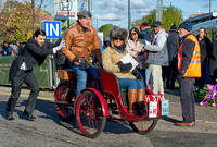 Participants  at Crawley set off on the London to Brighton Veteran Car Run
