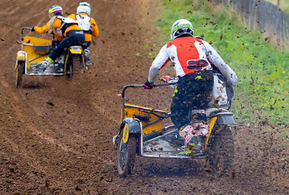 Nick Night and Jack Newberry on their Norton Wasp 920