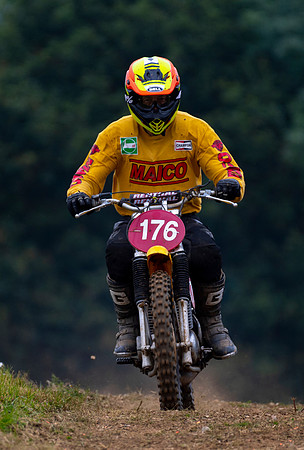 Chris Morris on his Maico 440