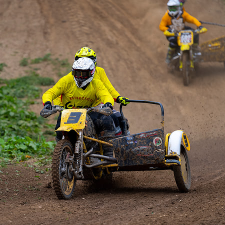 Jon Brooks and Richard Brinsden on their Wasp Wasp 1000