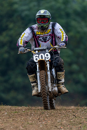 Mark Johnson on his BSA B40 350