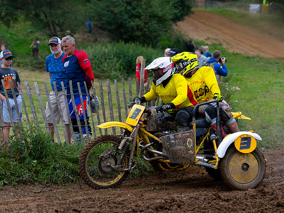 Jon Brooks and Richard Brinsden on their Wasp Wasp 1000