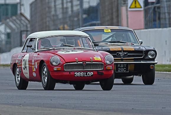 Beverley Phillips driving her MGB