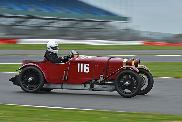 Phillip Champion in the Frazer Nash Super Sports a HGPCA Practice day Silverstone