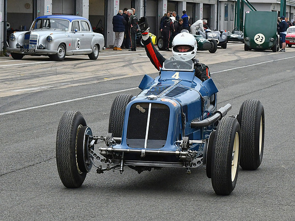 Nicholas Topliss in the ERA R4A at, HGPCA Practice day Silverstone