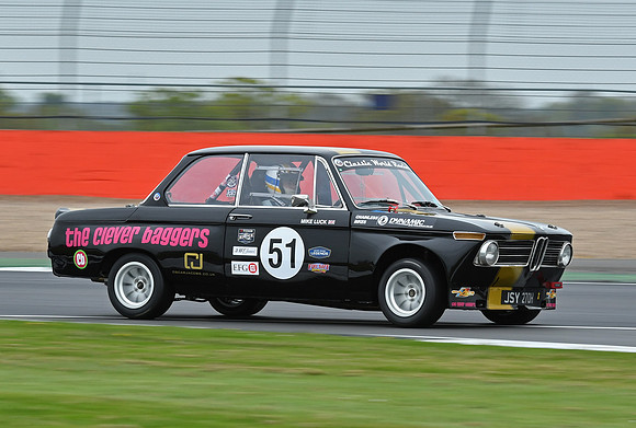 Mike Luck in his BMW at HGPCA Practice day Silverstone