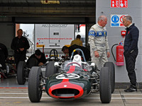 Wulf Goetze by the Cooper T53 and Hanno Lichtschlag