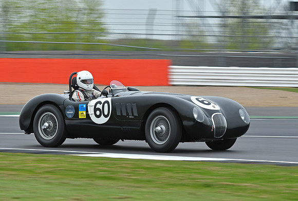 Rudi Friedrichs in the Jaguar C type