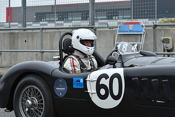 Rudi Friedrichs in the Jaguar C type