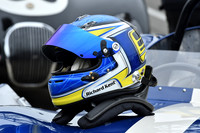 Richard Kent's helmet  on his Ulster Jaguar