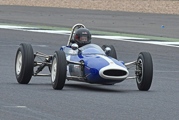 Ricard Wilson in the Lotus 27 FJ at HGPCA Practice day Silverstone