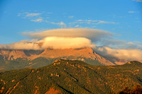 Pikes Peak shrouded in Cloud