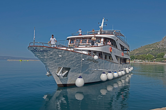 Yacht in Omis harbour