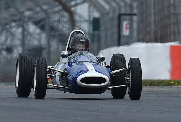 Ricard Wilson in the Lotus 27 FJ at HGPCA Practice day Silverstone