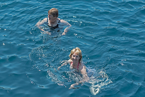 Swimming and rest time