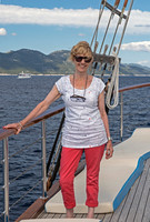 Julia relaxing on MS Medula
