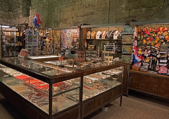 Stalls in the old town at Split