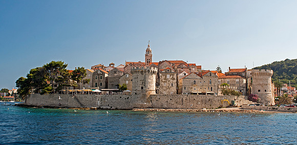 Approaching Korcula from the sea