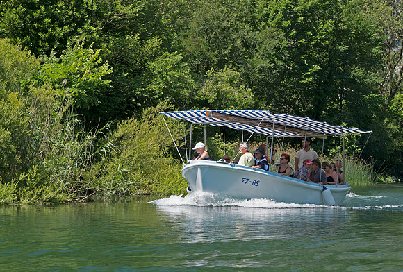 Boat on a river trip in Omis