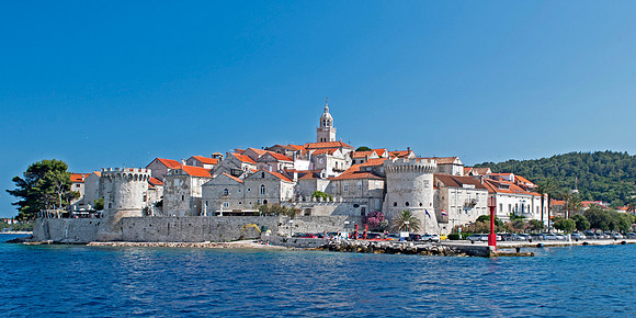 Approaching Korcula from the sea