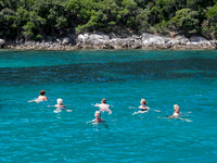 Swimming and rest time