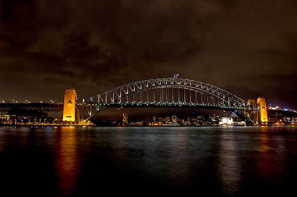 Sydney Harbour Bridge at night