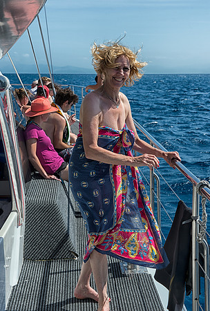 Julia after a dive