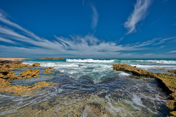 View form the beach at Robe
