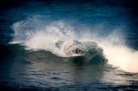 Surfer ride the waves